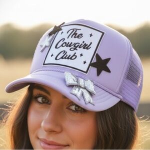 Purple 'The Cowgirl Club' Patch Hat